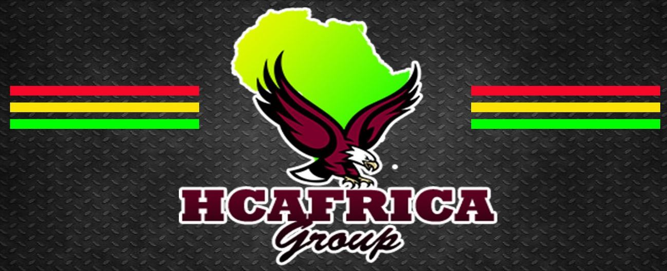 HCAFRICA Group logo with an eagle over the map of Africa